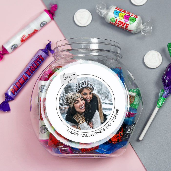 Personalised Love You Snapshot Photo Upload Sweet Jar - The Gift Cabin UK