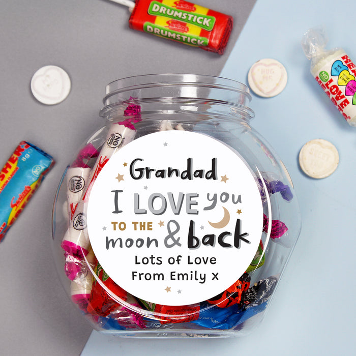 Personalised To the Moon and Back Sweet Jar - The Gift Cabin UK