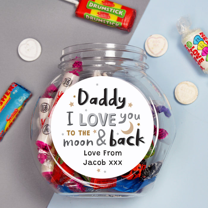 Personalised To the Moon and Back Sweet Jar - The Gift Cabin UK