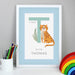 Personalised Animal Alphabet A3 White Framed Print - The Gift Cabin UK