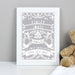 Personalised Grey Papercut Style A4 White Framed Print - The Gift Cabin UK