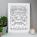 Personalised Grey Papercut Style A3 White Framed Print - The Gift Cabin UK