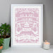 Personalised Pink Papercut Style A3 White Framed Print - The Gift Cabin UK