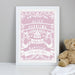 Personalised Pink Papercut Style A3 White Framed Print - The Gift Cabin UK