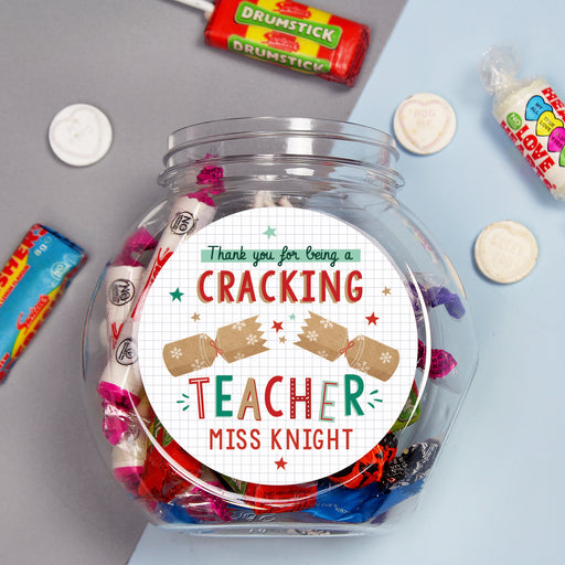 Personalised Cracking Teacher Sweet Jar - The Gift Cabin UK