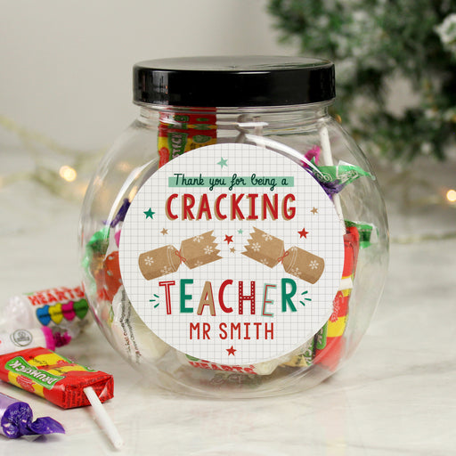 Personalised Cracking Teacher Sweet Jar - The Gift Cabin UK