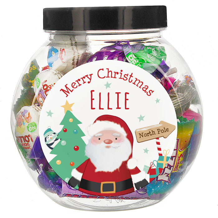 Personalised Santa Sweet Jar - The Gift Cabin UK