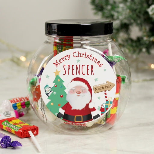 Personalised Santa Sweet Jar - The Gift Cabin UK