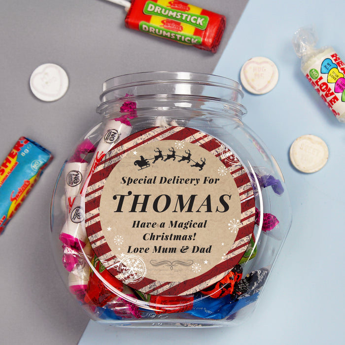 Personalised Special Delivery Sweet Jar - The Gift Cabin UK