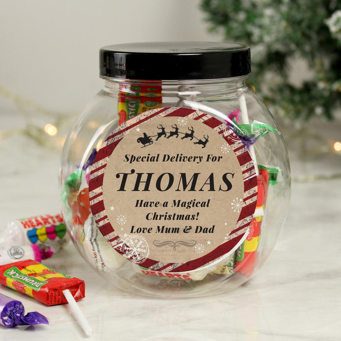 Personalised Special Delivery Sweet Jar - The Gift Cabin UK