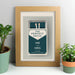 Personalised The Perfect Match A4 Oak Framed Print - The Gift Cabin UK