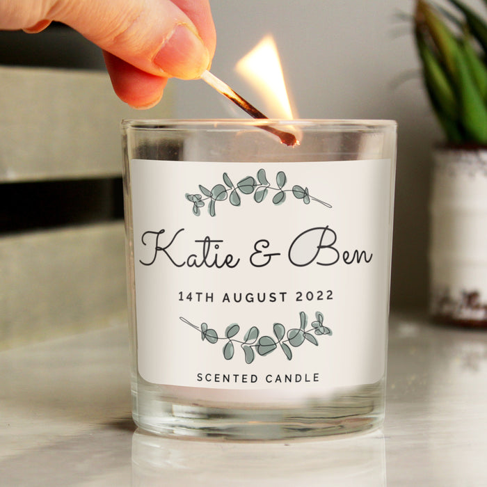 Personalised Botanical Scented Jar Candle