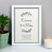 Personalised Botanical A4 White Framed Print - The Gift Cabin UK