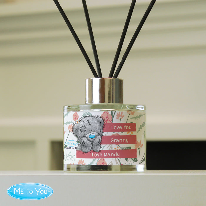 Personalised Me To You Floral Reed Diffuser - The Gift Cabin UK