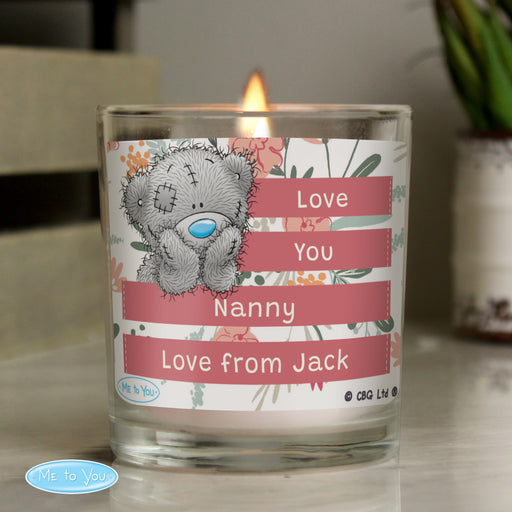 Personalised Me To You Floral Scented Jar Candle - The Gift Cabin UK