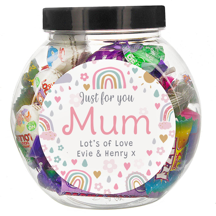 Personalised Rainbows & Sunshine Sweet Jar - The Gift Cabin UK