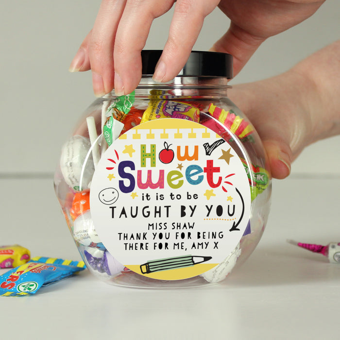 Personalised Shape Little Minds Sweet Jar - The Gift Cabin UK