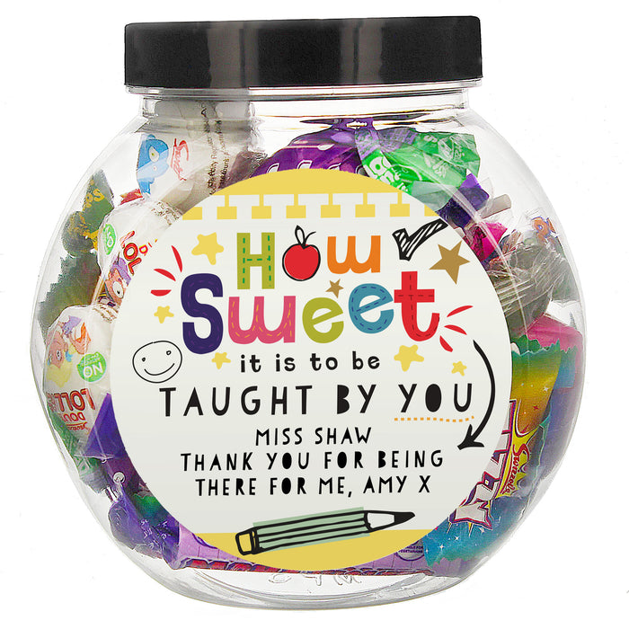 Personalised Shape Little Minds Sweet Jar - The Gift Cabin UK