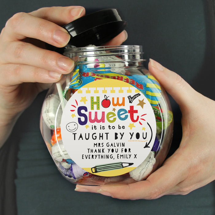 Personalised Shape Little Minds Sweet Jar - The Gift Cabin UK