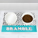 Personalised Blue Spots Dog Pet Bowl Mat - The Gift Cabin UK