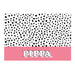 Personalised Pink Spots Dog Pet Bowl Mat - The Gift Cabin UK