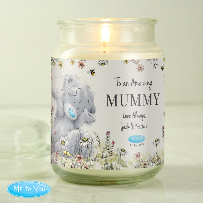 Personalised Me to You Floral Large Scented Jar Candle - The Gift Cabin UK