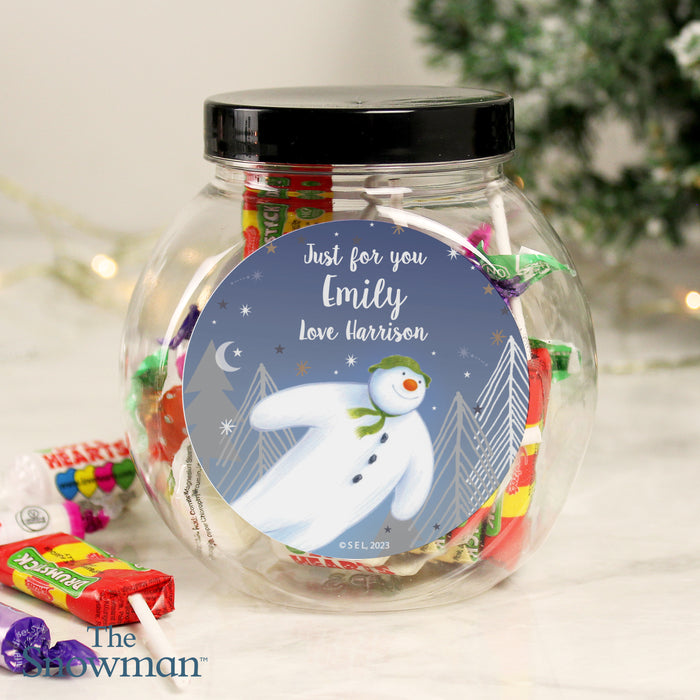 Personalised The Snowman Magical Adventure Sweet Jar - The Gift Cabin UK