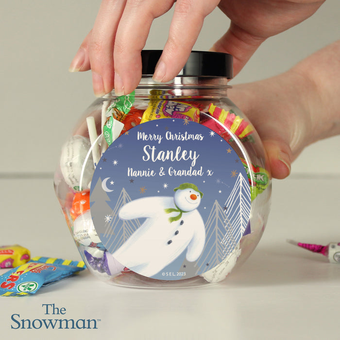 Personalised The Snowman Magical Adventure Sweet Jar - The Gift Cabin UK