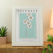 Personalised Birth Flower White A4 Framed Print - The Gift Cabin UK