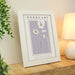 Personalised Birth Flower White A4 Framed Print - The Gift Cabin UK