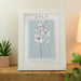 Personalised Birth Flower White A4 Framed Print - The Gift Cabin UK