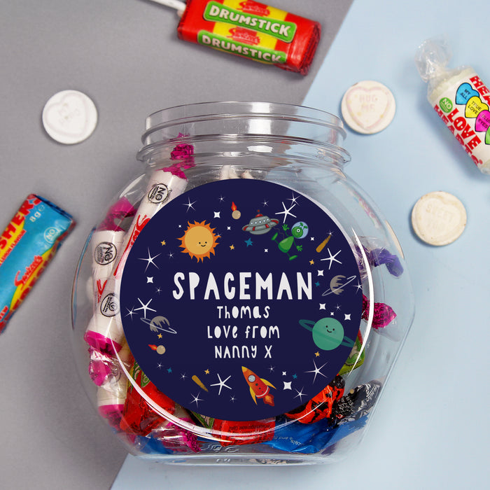 Personalised Space Sweet Jar - The Gift Cabin UK