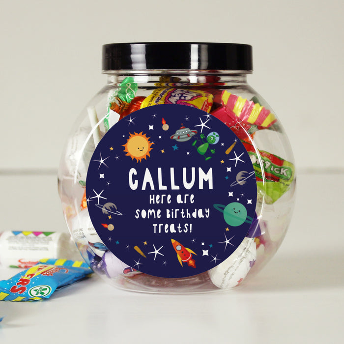 Personalised Space Sweet Jar - The Gift Cabin UK