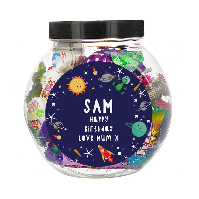 Personalised Space Sweet Jar - The Gift Cabin UK