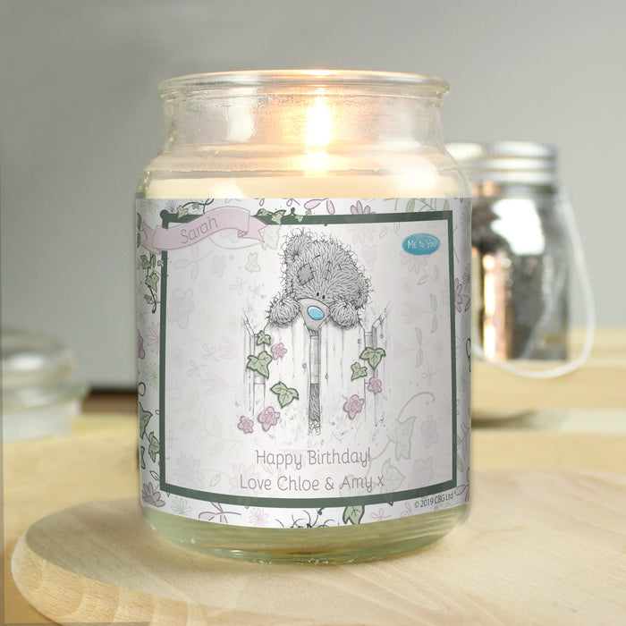 Personalised Me to You Secret Garden Large Candle Jar - The Gift Cabin UK