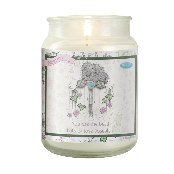 Personalised Me to You Secret Garden Large Candle Jar - The Gift Cabin UK