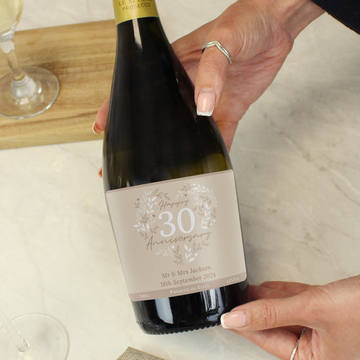 Personalised 30th Pearl Wedding Anniversary Prosecco - The Gift Cabin UK