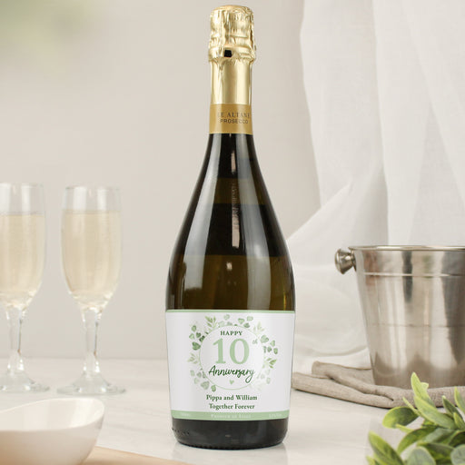 Personalised Botanical Anniversary Prosecco - The Gift Cabin UK