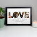 Personalised LOVE Photo Upload Black A4 Framed Print - The Gift Cabin UK