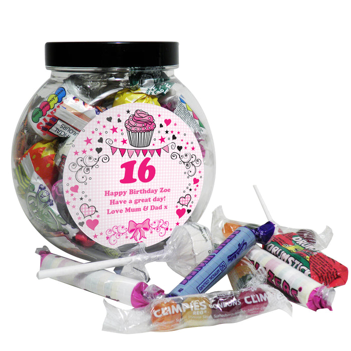 Personalised Birthday Big Age Sweet Jar - The Gift Cabin UK