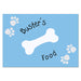 Personalised Blue Paw Print Dog Pet Bowl Mat - The Gift Cabin UK