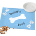 Personalised Blue Paw Print Dog Pet Bowl Mat - The Gift Cabin UK