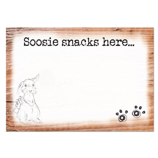 Personalised Scribble Bunny Pet Bowl Mat - The Gift Cabin UK