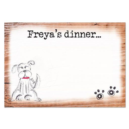 Personalised Scribble Dog Pet Bowl Mat - The Gift Cabin UK