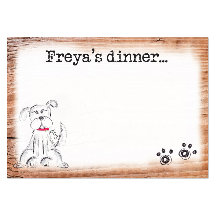 Personalised Scribble Dog Pet Bowl Mat - The Gift Cabin UK