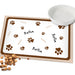 Personalised Brown Gingham Cat Pet Bowl Mat - The Gift Cabin UK