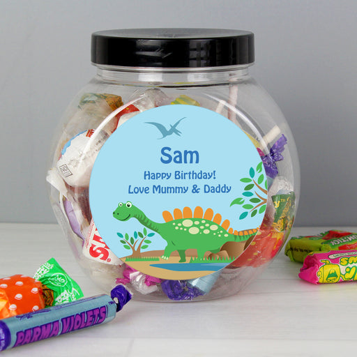 Personalised Dinosaur Sweets Jar - The Gift Cabin UK