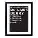 Personalised Typography Black Framed Print - The Gift Cabin UK