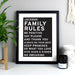 Personalised Typography Black Framed Print - The Gift Cabin UK