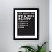 Personalised Typography Black Framed Print - The Gift Cabin UK